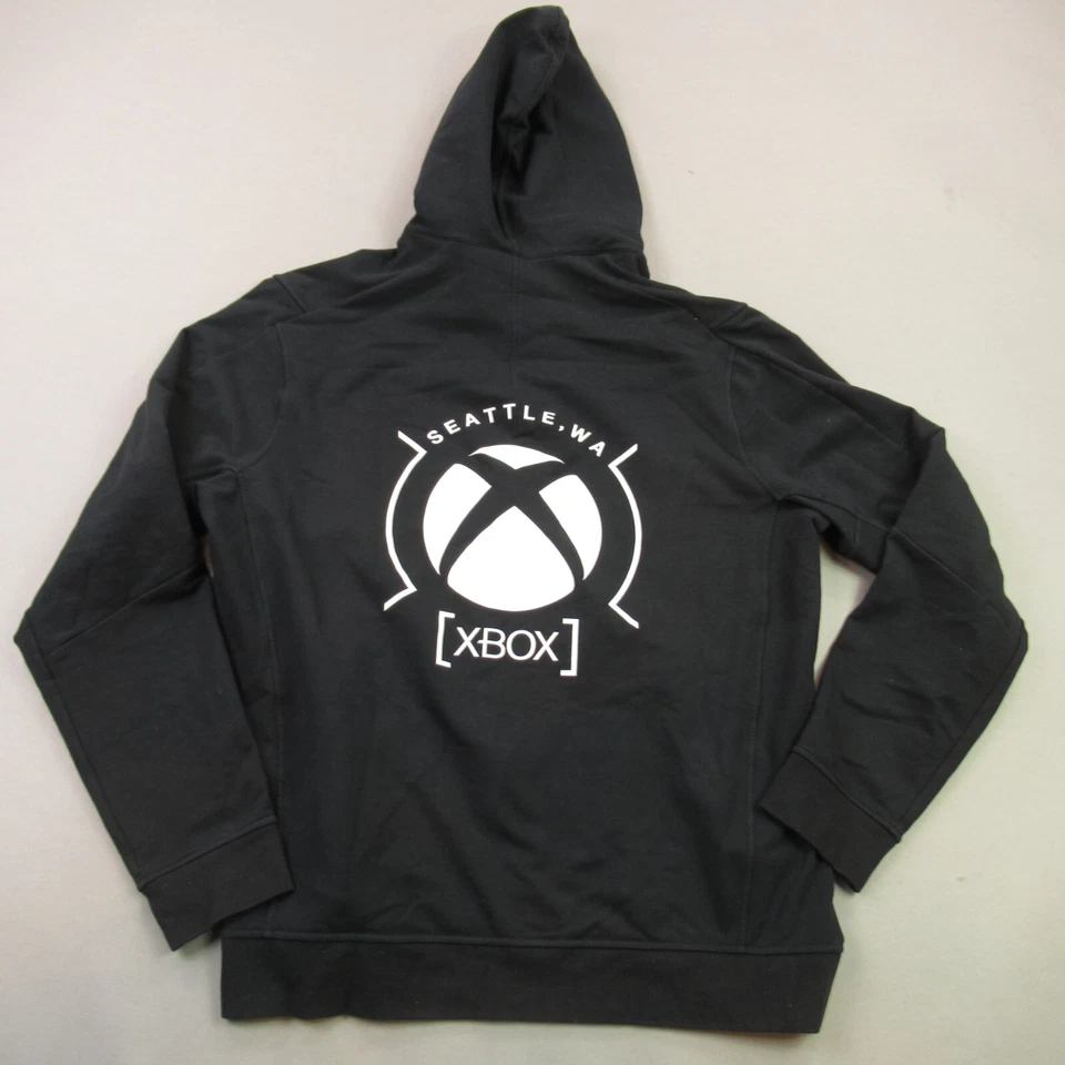 Chaqueta Lululemon Para Hombre XL Cremallera Completa Manga Larga Exterior Ligera Xbox 360 Negra Foto 4 de 4