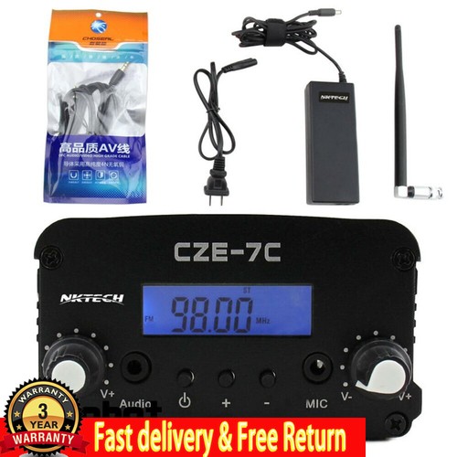 76-108MHz 1W/7W 7C Stereo FM Transmitter Frequency Sender Radio Broadcast#TZT - Afbeelding 2 van 3