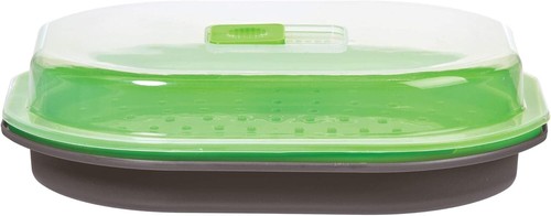 Progressive Microwavable Fish and Veggie Steamer High Heat Plastic Quickly Prep - Picture 4 of 8