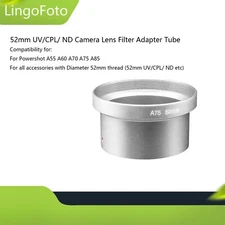 52mm UV/CPL/ ND Camera Lens Filter Adapter Tube for Powershot A55 A60 A70 A75