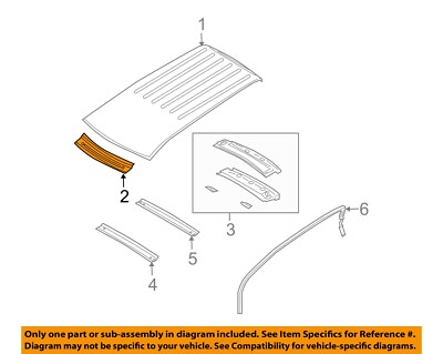 CHRYSLER OEM 07-08 Pacifica Roof Roof Components-Header Panel 5054058AA