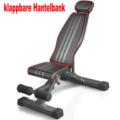 Klappbare Hantelbank Multifunktional - 6-fach Verstellbare Rückenlehne, Bis 300 Kg Belastbar