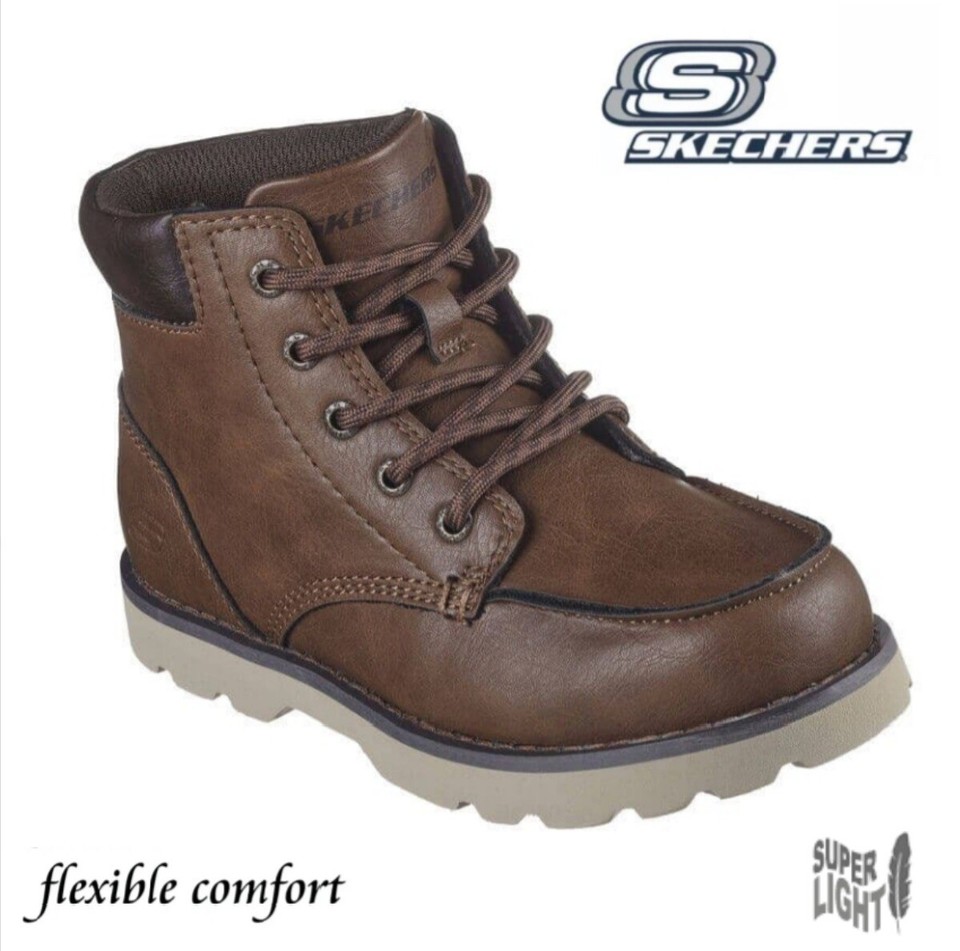 ZAPATOS INFORMALES PARA CAMINAR NIÑOS SKECHERS CON CORDONES ULTRA LIGEROS ESCUELA INVIERNO TOBILLO BOTAS