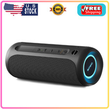 Wireless Bluetooth Speaker IPX7 Waterproof 25W Loud Stereo with Bass  Lights
