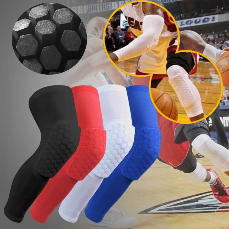Adult Kid Basketball Leg Knee Pad Long Sleeve Protector Gear Antislip