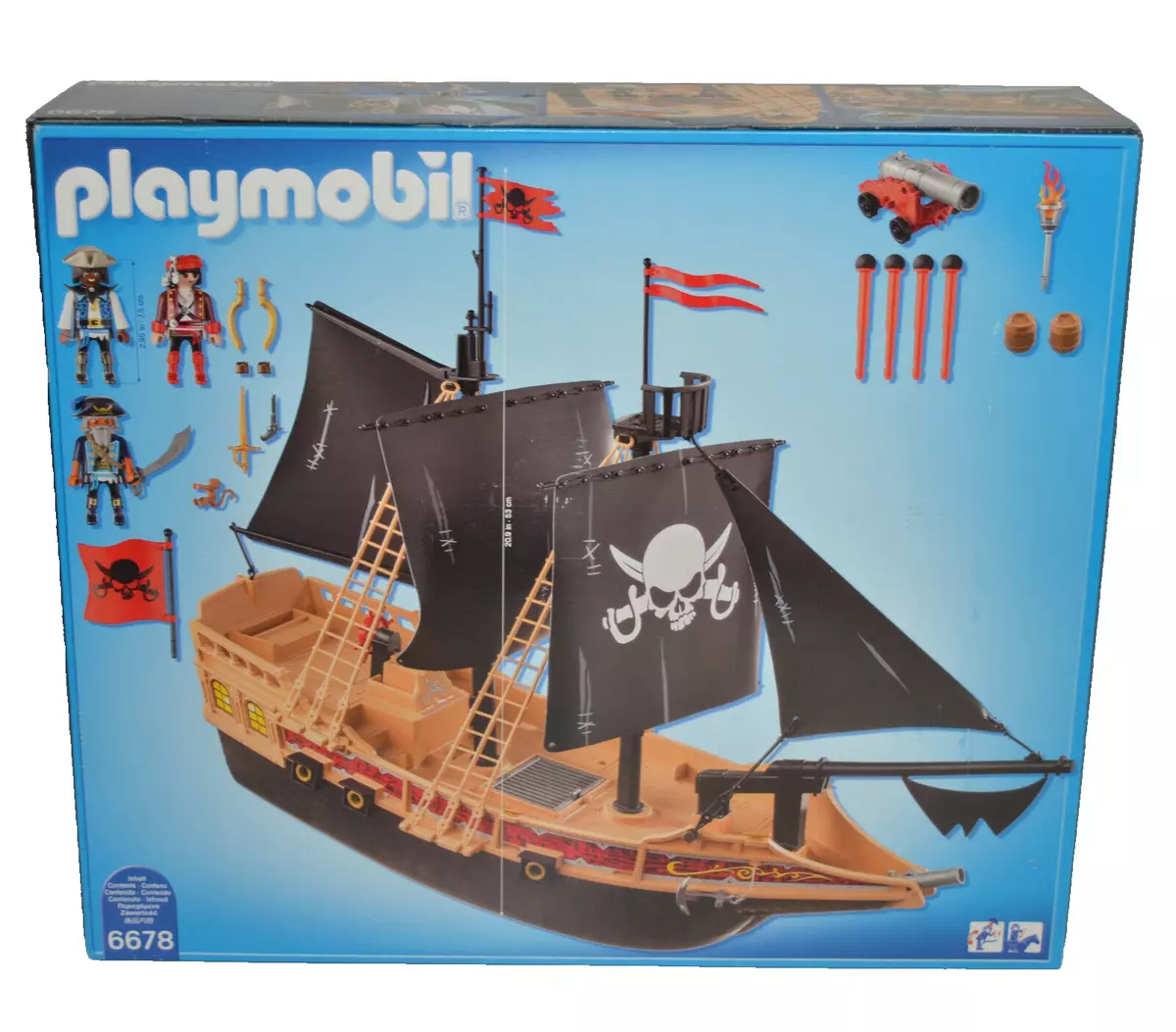 Playmobil bateau pirate noir