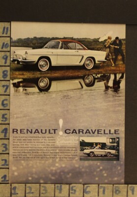 1960 RENAULT CARVELLE CONVERTIBLE CAR AUTO MOTOR VINTAGE AD ZA86 1960 RENAULT CARVELLE CONVERTIBLE CAR AUTO MOTOR VINTAGE AD ZA86