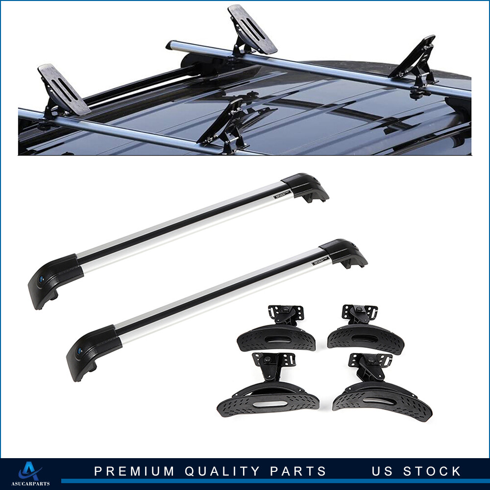 Hyundai Santa Fe 2013-2017 Roof Rack Cross Bars for Kayak Carrier Black-image