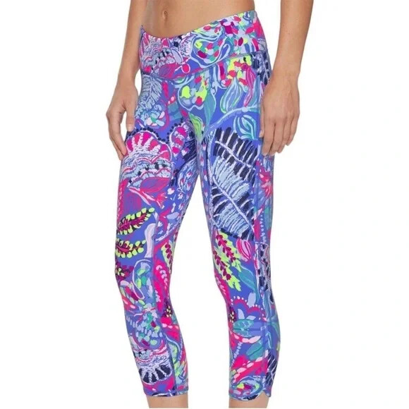 Lilly Pulitzer LUXLETIC WEEKENDER CROPPED LEGGING Fantasy Garden