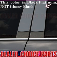 For 2011-2023 Chrysler 300 Black Platinum Stainless Steel 6pc Pillar Post Covers