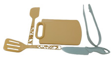 Play Food Kitchen Essentials Chef Knife, Cutting Board Cooking Utensils