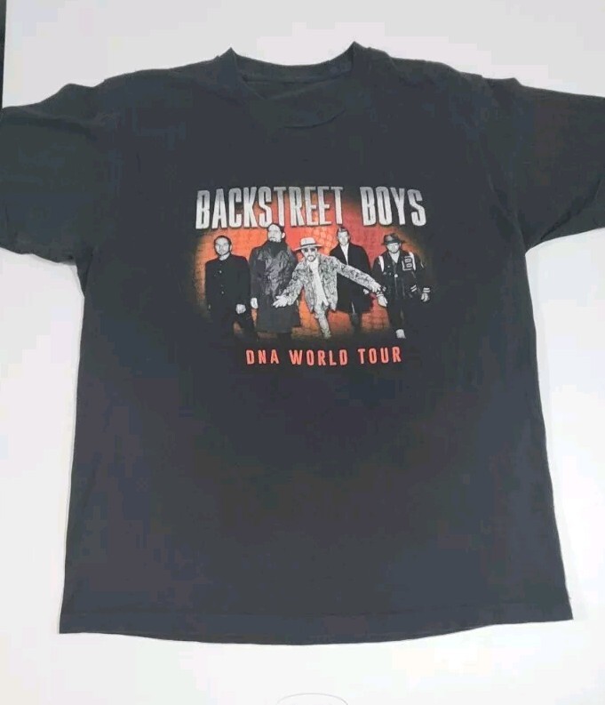 Backstreet Boys 2022 DNA Concert Tour T-shirt Black Tour Dates On