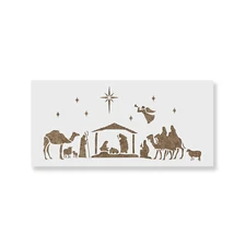 Nativity of Jesus Stencil - Durable & Reusable Mylar Stencils