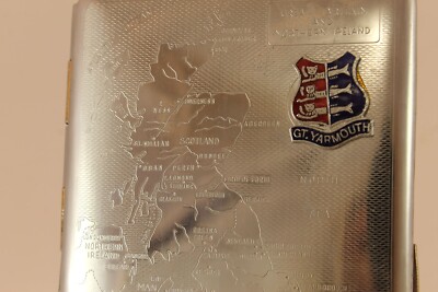 Vintage Great Britain and Northern Ireland Map Cigarette Case
