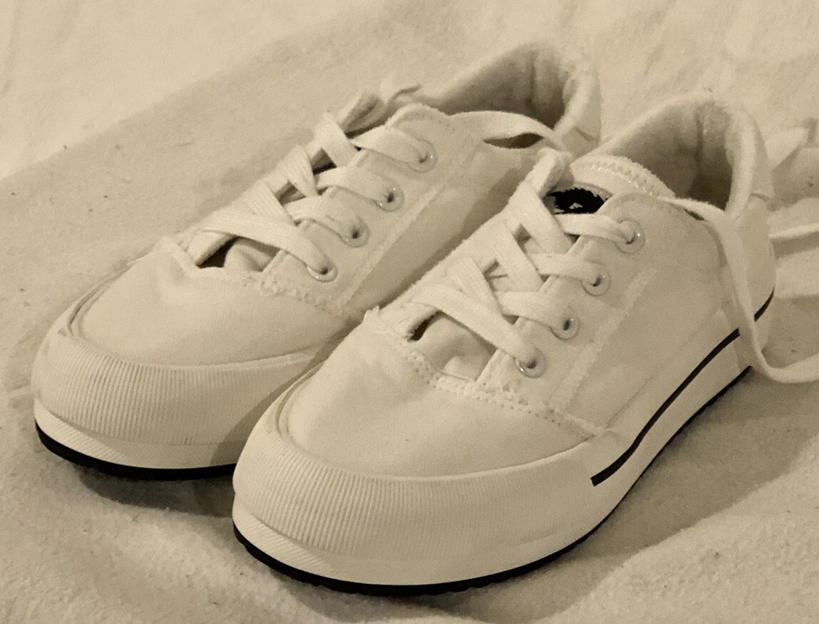 Rocket Dog Women’s Size Verve Shoes White Canvas Cotton VGC