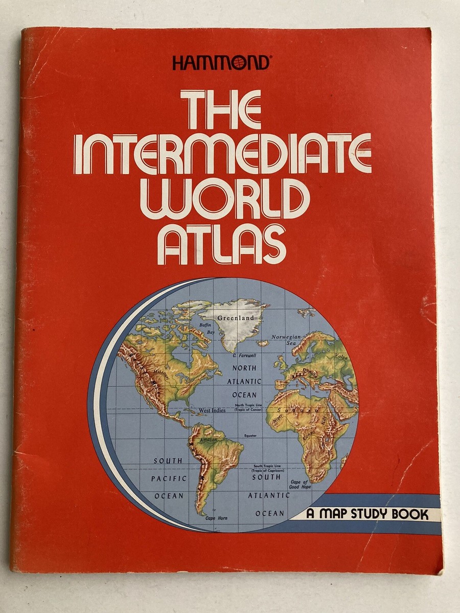 Vintage 1991 Hammond The Intermediate World Atlas Book