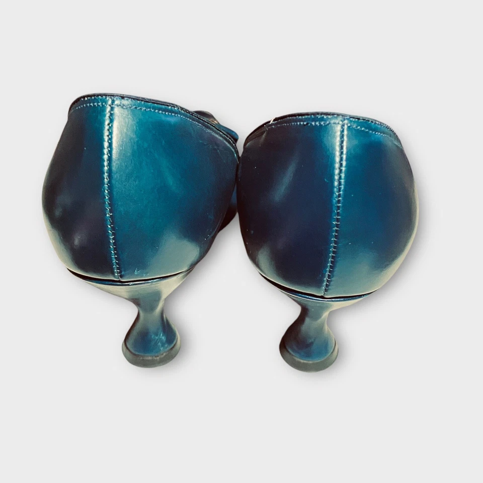 Zapatos de salón vintage Knickerbocker Kitten Media 492 para mujer de cuero azul 6,5 AAAA AÑOS 50 Foto 4 de 4