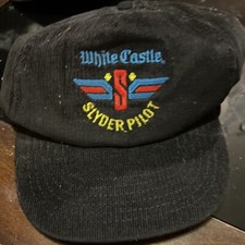 VTG WHITE CASTLE SLYDER PILOT Snapback Hat Corday 90s Made In USA Truck Stop