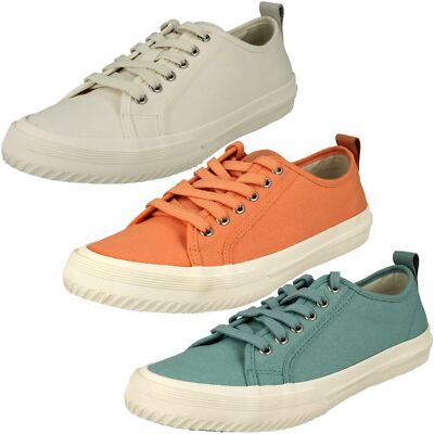 Damen Clarks Schnürschuhe Sommer Canvas Sneaker ''Roxby Lace''