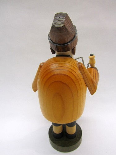Erzgebirge KWO Räuchermann Räuchermännchen Spielzeughändler Bauchladen Holz 19cm - Bild 7 von 13