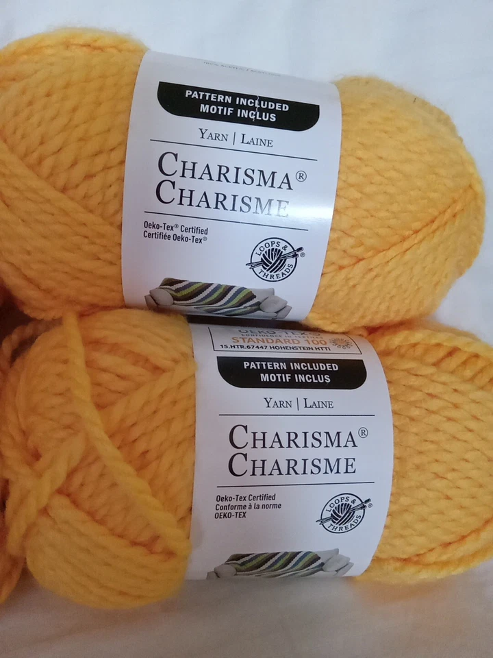 Loops & Threads Charisma Yarn Yellow - 4 Skeins - Image 3 of 4