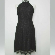 BB Dakota Cara High Neck Lace Mini Black Dress Lined Size 2 NWT 