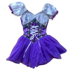 Girls Dirndl Peasant Flower Girl Ballet Costume Romantic Tutu Oktoberfest