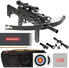 80lbs WT4  TACTICAL STEEL BALL CROSSBOW with 12x ARROW PACK