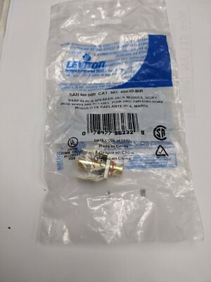 LEVITON CAT 40830-BIR , Snap-in Module With RCA Speaker Jack   ( ONE )