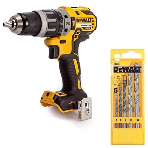 Dewalt DCD796N 18V XR Brushless Combi Drill+ DT6952QZ 5pc Masonry