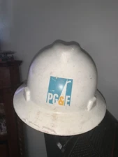 VINTAGE PG&E HARD HAT FULL BRIM NO INTER WEBBING