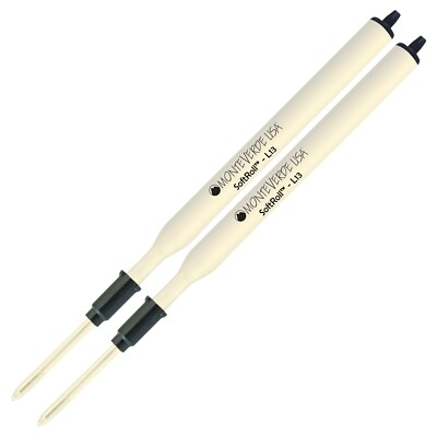 2X- Monteverde L13 Soft Roll Ballpoint Refill for Lamy Ballpoint Pens, Black Ink