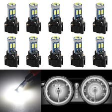 10pcs T5 74 17 37 7smd Led Speedometer Instrument Gauge Cluster Dash Light Bulbs