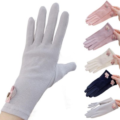 Women Sunscreen Anti-UV Gloves Breathable Mittens Sun Protection D7P1