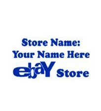  EBAY STORE NAME Self-Inking Stamp -Blue - Trodat 4911 - 9/16" x 1-1/2"