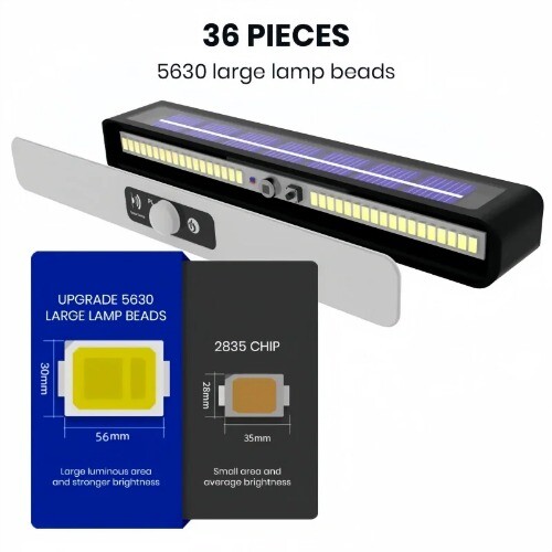 Luces solares de jardín para exteriores impermeables lámpara LED de conducción humana para paisaje - Imagen 5 de 20