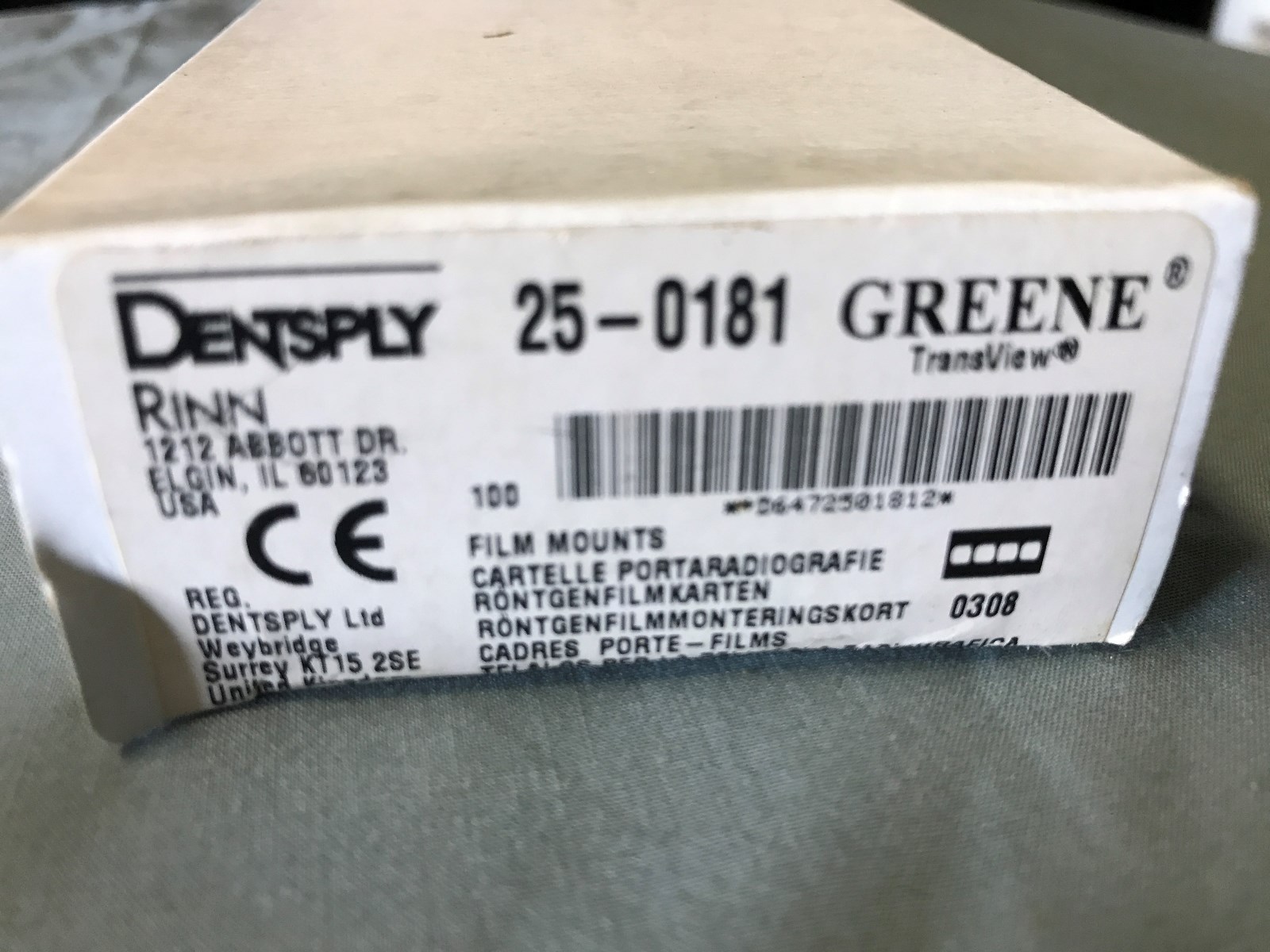 Dental Densply Transview Translucent Notched X-Ray Rinn Mounts 25-0181 ...