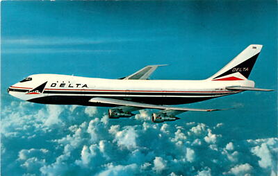 Boeing 747, Delta, Spacious Age, Private Penthouse, 2EK-17 Postcard