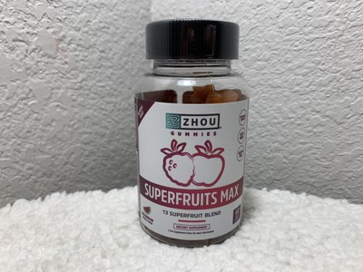 ZHOU Nutrition Superfruit Multivitamin Gummies, 13 Natural Superfruits Exp 03/25