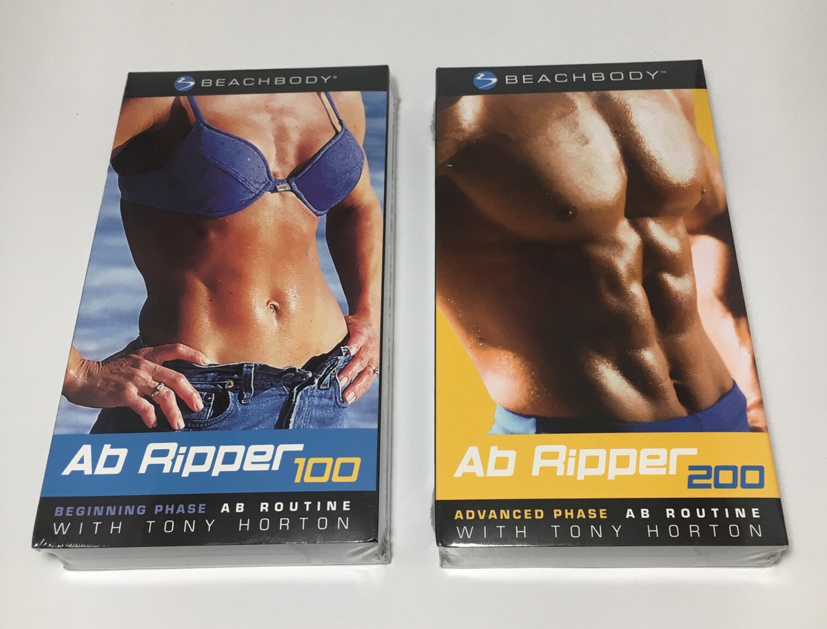 Tony Horton Ab Ripper VHS Lot Of Beginning Advanced Beach Body