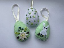 Handmade felt Easter decorations Easter egg set