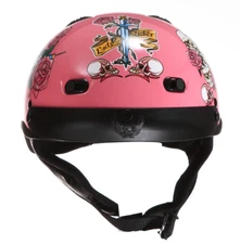 Rodia RDH -MODEL 200- Pink Lady Rider - DOT -  Half Helmet