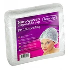 100 Pcs Disposable White Mob Caps Hair Net Spray Tanning Caps