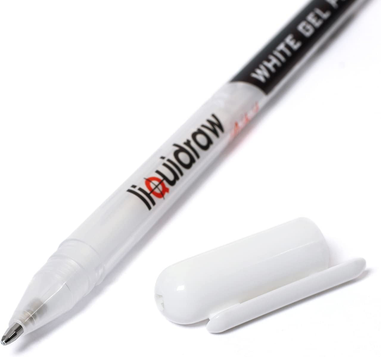 Liquidraw White Gel Pens For Art, Black Paper 0.8mm Fine Point Gel Pen