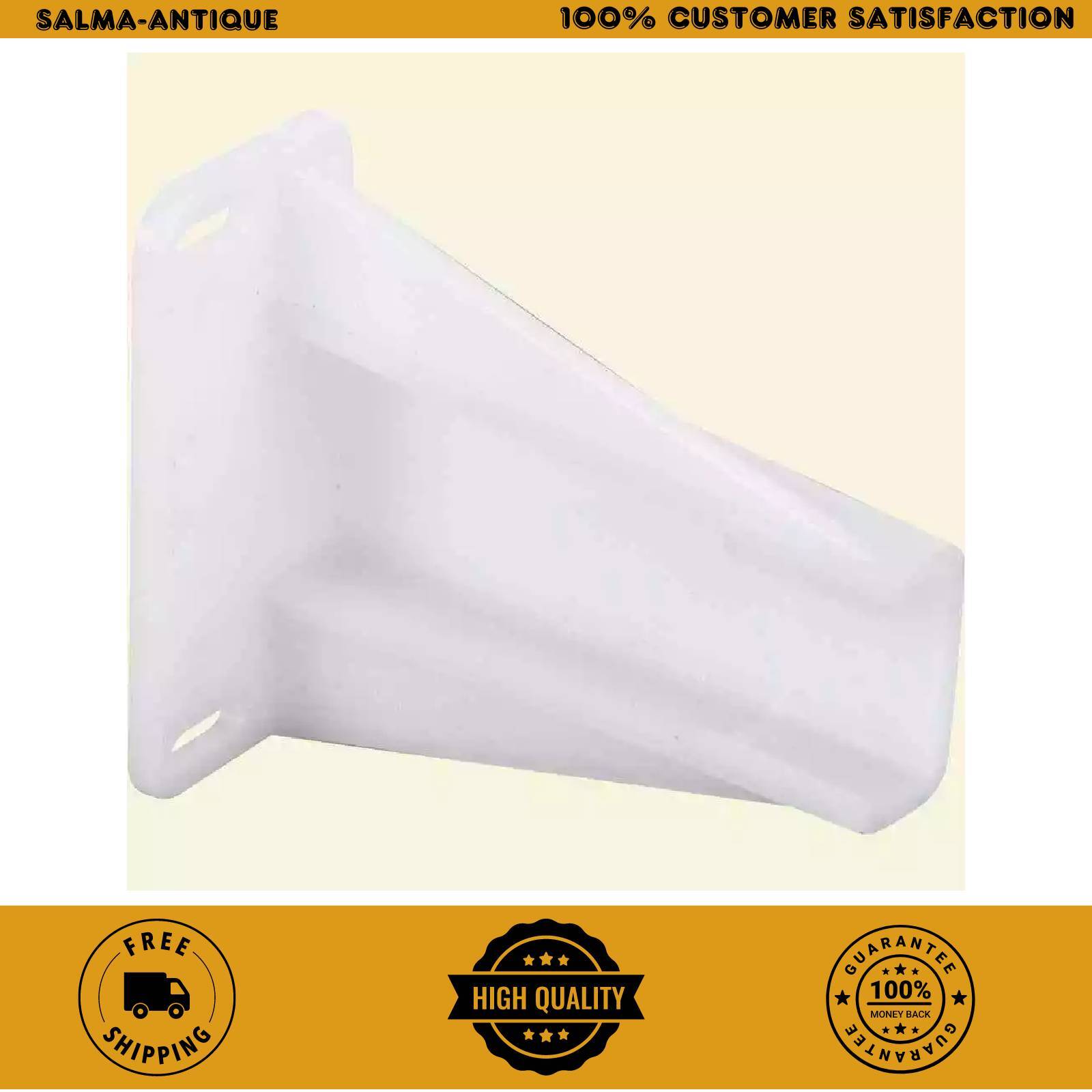 Drawer Side Track Brackets, White Nylon (1-pair) | Back Line Backplate By In R