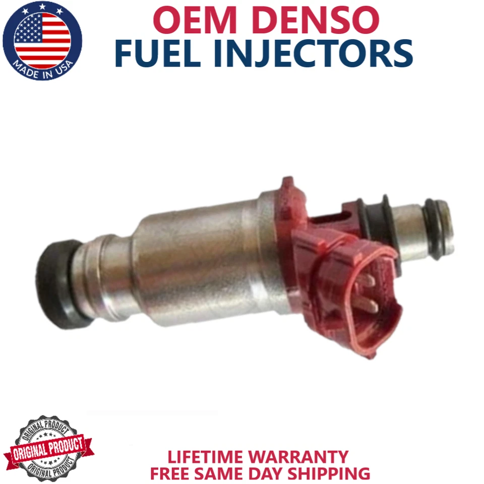 x4 OEM Denso Fuel Injectors for 1989, 1990, 1991 1992 Toyota Corolla 1.6L I4 - Image 2 of 3