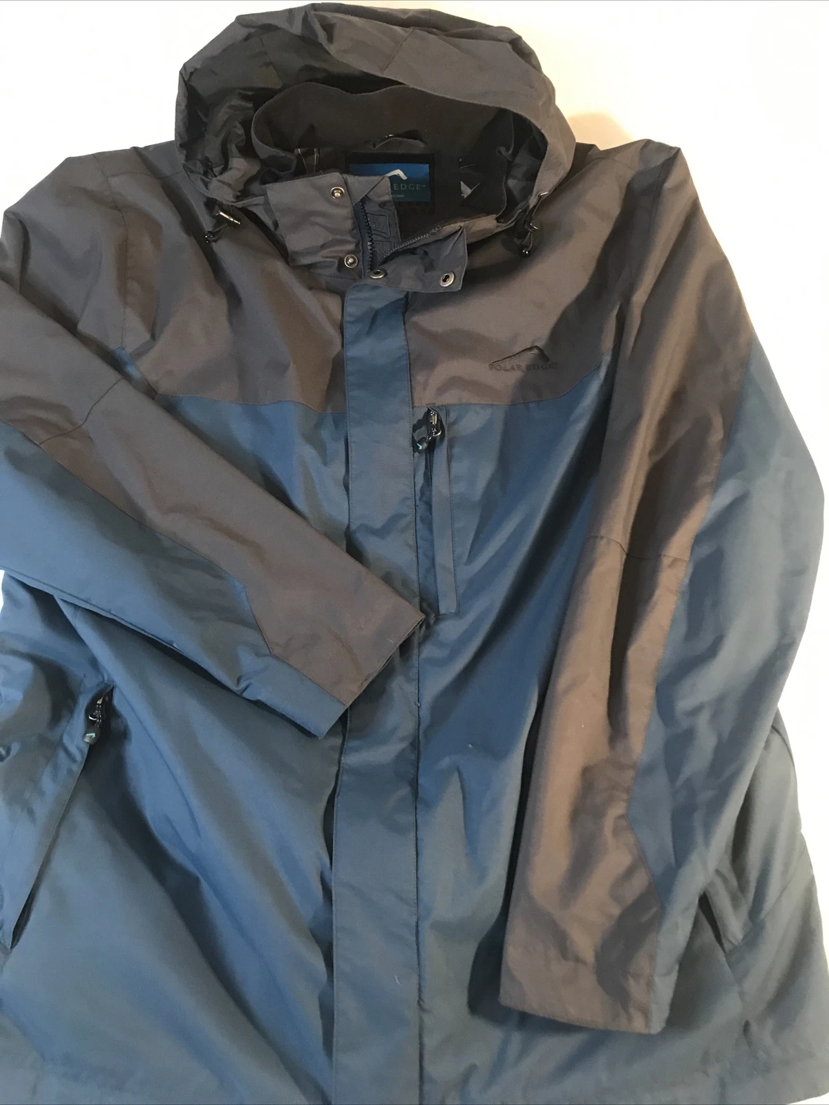 Polar Edge Ski Jacket Mens Size LG Full Zip Snow Winter Coat Lined Hooded