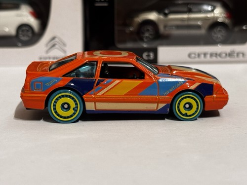 Hot Wheels Mainlines Ford Mustang Foxbody Art Car ORANGE 1/64 - Loose - Picture 5 of 8