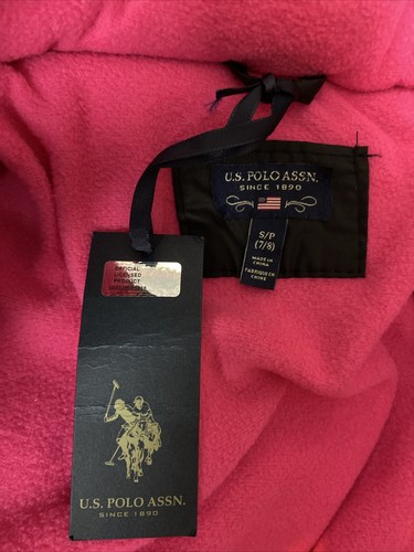 U.S. Polo Assn. Girls' Bubble Jacket S/P 7/8 Black - Picture 8 of 9