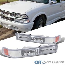 Bumper Lights Fits 1998-2004 Chevy S10 Blazer Clear Parking Signal Lamps 98-04